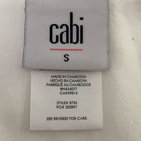 CABI Frolic Blouse, White, Small #5723 EUC - Picture 6 of 6